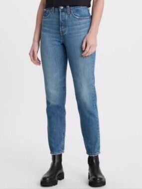 Levi's 501 Wedgie Cropped Skinny Jeans Luxor Last
